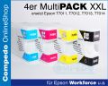 Multipack 4er C7011-14 für Epson Workforce Pro WP-4015 u.a.